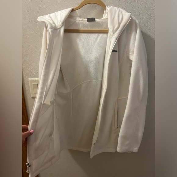 Columbia White Fleece Jacket Benton Springs - Picture 3 of 6
